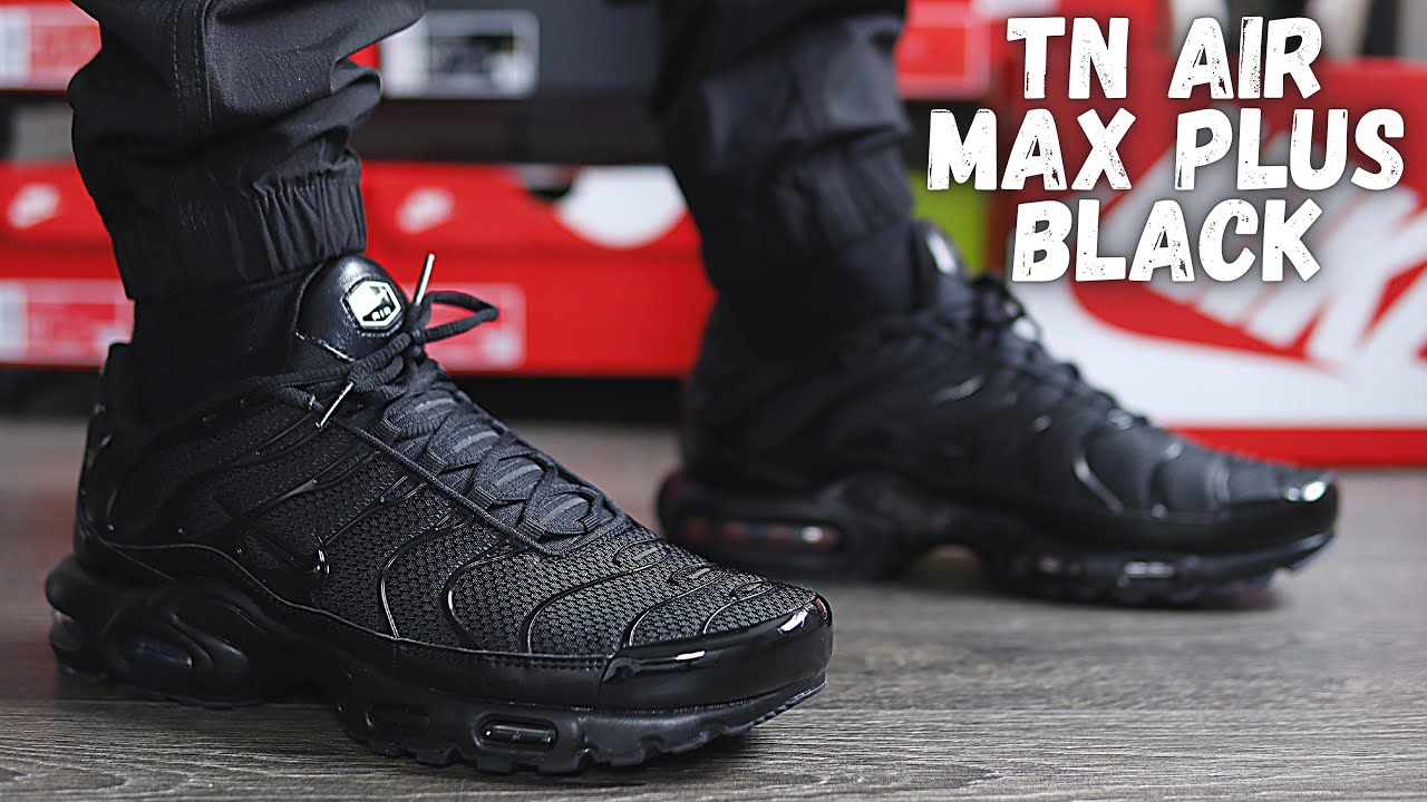 THE BEST ALL BLACK AIR MAX? Nike Air Max Plus Black On Foot Review - YouTube
