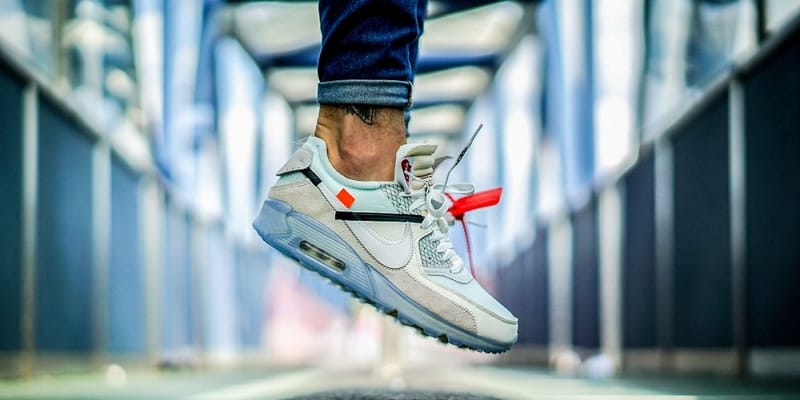 OFF-WHITE X Air Max 90 "Ice" On-Feet Pictures | Hypebeast