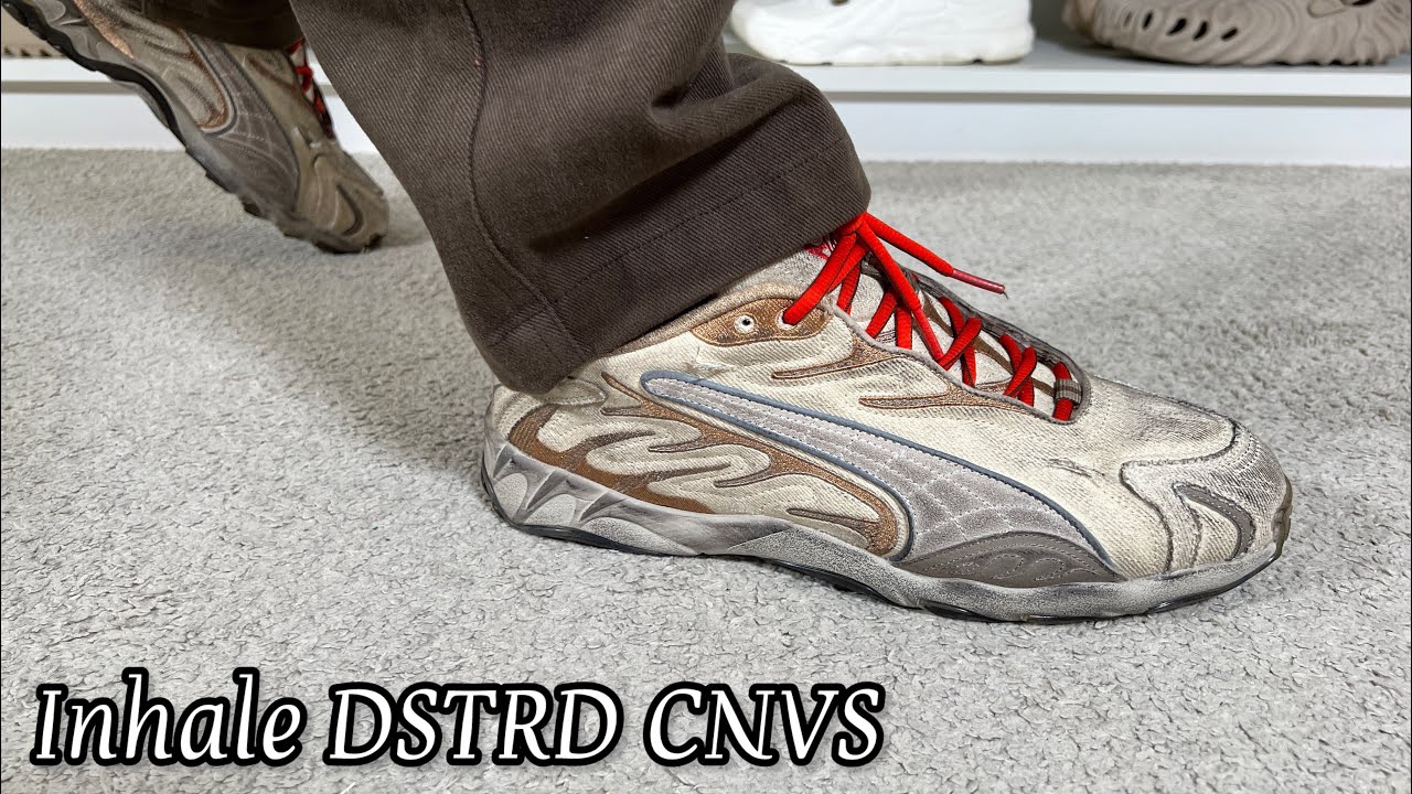 A$AP Rocky x Puma Inhale Distressed Canvas Review& On foot - YouTube